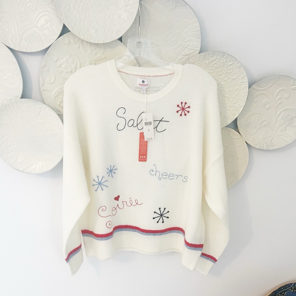 NWT Med Sundry Salute Sweater - Picture 2 of 4